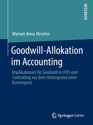 cover image of Goodwill-Allokation im Accounting